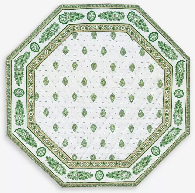 Octogonal table mat (Marat d'Avignon / bastide. green)